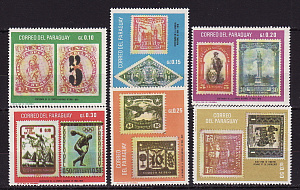 Парагвай, 1968, 100 лет почтовым маркам, 6 марок